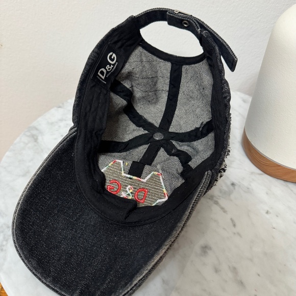 Dolce & Gabbana Vintage Denim Embroidered Cap Hat D & G Jean - Picture 4 of 9